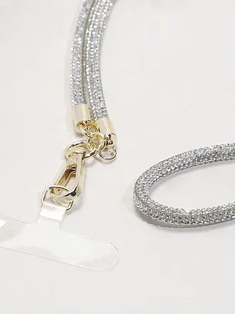 FIGLIA | Chaîne de téléphone Sparkling Beige | silber